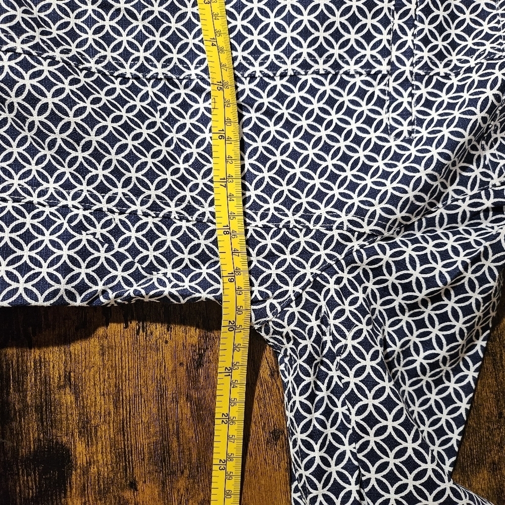 NEW Attyre Women's Open Lightweight Denim Jacket Blazer Medium Abstract Geometri - Picture 7 of 7